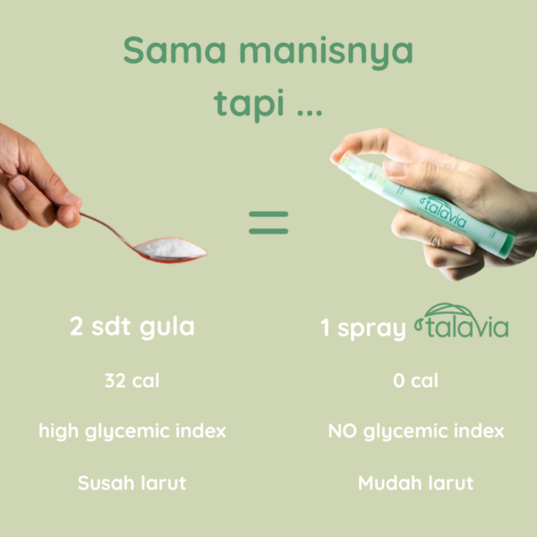 Talavia Pandan Stevia vs Gula